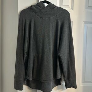 Grey crossover hoodie